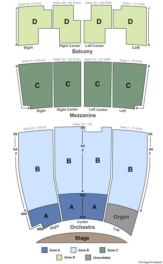 The Plaza Theatre Seating Chart
